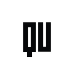 QU monogram logo design letter text name symbol monochrome logotype alphabet character simple logo