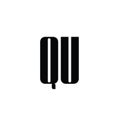 QU monogram logo design letter text name symbol monochrome logotype alphabet character simple logo