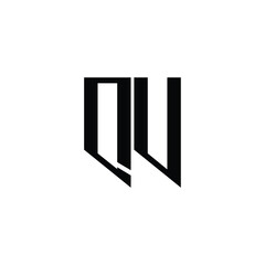 QU monogram logo design letter text name symbol monochrome logotype alphabet character simple logo