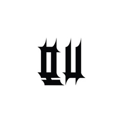 QU monogram logo design letter text name symbol monochrome logotype alphabet character simple logo