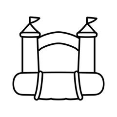 bounce house design vector flat modern isolated illustration