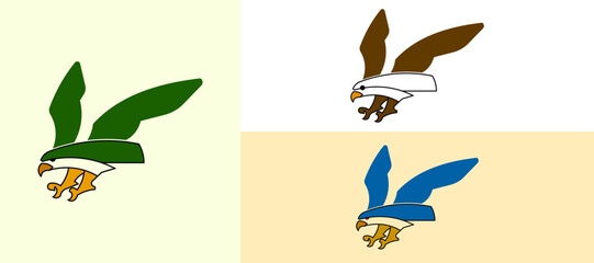 eagle logo design vector template. abstract eagle or hawk logo design