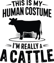 Obraz premium I'm Really A Cattle graphic design for cow lovers