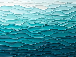 Obraz premium A soothing gradient of teal and turquoise with subtle ripples resembling a calm ocean surface