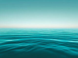 Obraz premium A soothing gradient of teal and turquoise with subtle ripples resembling a calm ocean surface