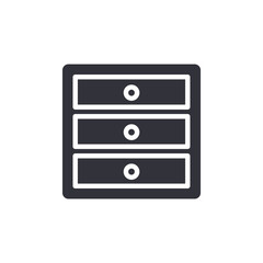 Cupboard storage solid icons, minimalist vector illustration ,simple transparent graphic element .Isolated on white background