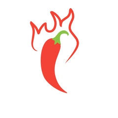 Obraz premium chili fire vector illustration