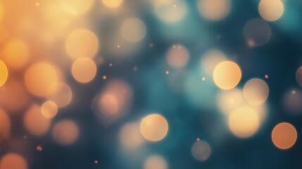 Obraz premium Abstract Bokeh Background with Orange, Yellow, Teal, and Blue Lights
