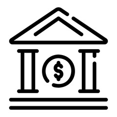 bank Line Icon