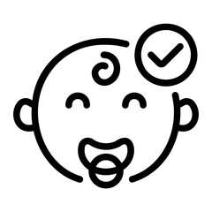 baby Line Icon