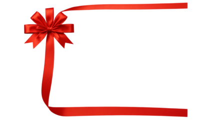 Red ribbon for Christmas gift version 4