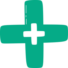Hand Drawn Health Cross Symbol
