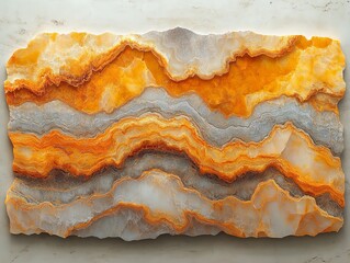 Obraz premium Abstract Orange and Grey Onyx Marble Slab Texture Background