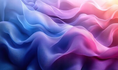 Obraz premium Serene Abstract Composition with Curves and Gradients in Blue and Purple