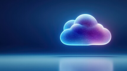 Vivid blue sky, a tranquil cloud painting minimalist nature photography for serene atmosphere