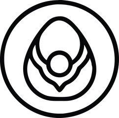 Minimalist water drop logo, circular design, black and white, simple line art, organic shape, eco-friendly symbol, sustainability icon, clean geometric form, modern brand identity, stylized leaf eleme