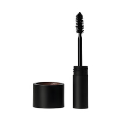 Mascara Tube with Long Elegant Wand Isolated on Transparent Background
