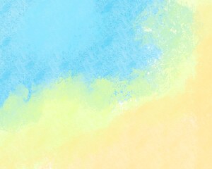 Yellow blue background as an abstraction in a coated style, natural motifs, delicate colors, combinations of blue and yellow colors