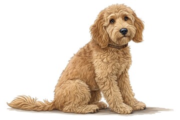 Labradoodle Artwork PNG File