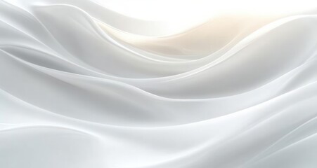 Obraz premium Calm Minimalist Abstract Composition with Soft White Curves and Gentle Light