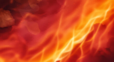 Fototapeta premium Fiery Inferno Abstract Background: Intense Orange and Red Flames Burning Brightly