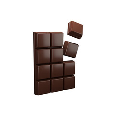a 3d icon render of chocolate bars 