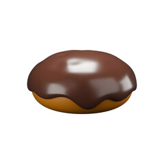 a 3d rendered illustration of cake with melted chocolate toping 