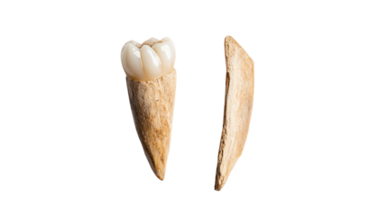 Unique ancient fossilized tooth preserved from prehistoric creature found in remote excavation site