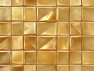 Golden Geometric Tiles:  A luxurious texture of gold tiles with a subtle, angular design creates a striking visual pattern, perfect for backgrounds and design projects. 