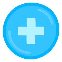 Obraz premium Hand Drawn Health Cross Symbol