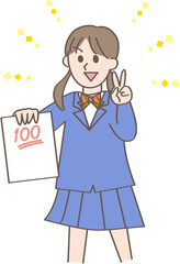 100点を取った学生