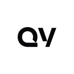 QV monogram logo design letter text name symbol monochrome logotype alphabet character simple logo