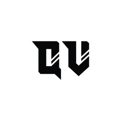 QV monogram logo design letter text name symbol monochrome logotype alphabet character simple logo