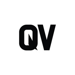 QV monogram logo design letter text name symbol monochrome logotype alphabet character simple logo