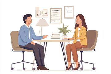 Psychology, Happy asian young couple, patient consulting problem mental health with psychologist, psychiatrist at clinic together, relationship