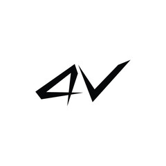 QV monogram logo design letter text name symbol monochrome logotype alphabet character simple logo