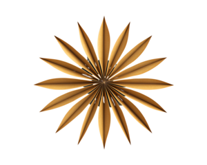 Golden starburst design, abstract art, background, graphic element