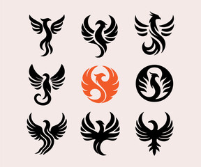 set of tattoo design elements. vector illustration. isolated on white background
