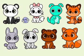 Set of Chibi Animal 