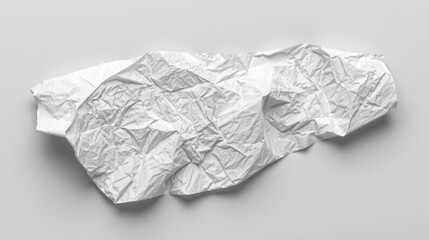 Obraz premium Crumpled white paper texture on light background, ideal for backgrounds or design projects. unique folds and creases add depth and interest to any creative work
