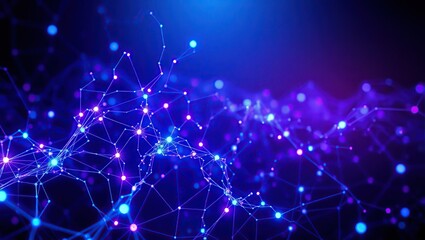 Fototapeta premium Futuristic technology abstract background with a particle mesh style, evoking a sense of advanced innovation and cutting-edge science.