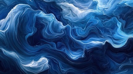 Obraz premium Abstract swirling blue paint texture background