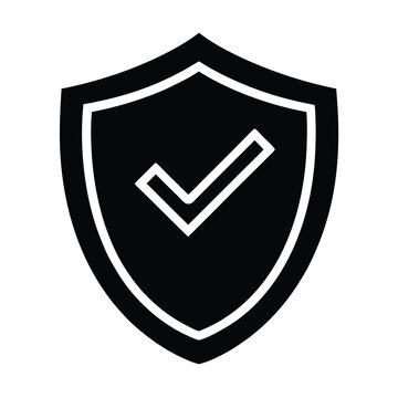 recommend clip art: Shield with checkmark silhouette security icon