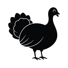 Turkey silhouette isolated on white background