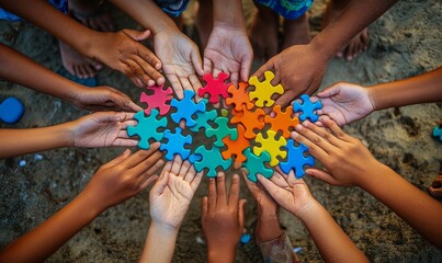 Community Involvement: Images showing community involvement in autism awareness events, walks, or support groups, fostering a sense of belonging and, Generative AI