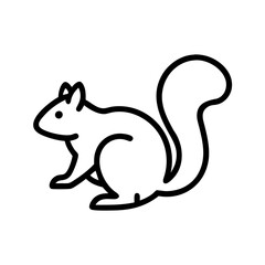 Obraz premium Squirrel icon with playful mood sitting on a transparent background