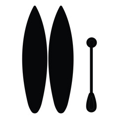SUP boarding design elements. Stand up paddling and badges. 