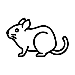 Obraz premium Chinchilla icon with playful mood sitting on a transparent background