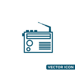 Simple Design Radio Icon Template 