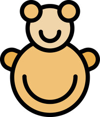 Adorable roly poly toy with a cheerful smile, providing endless fun for kids